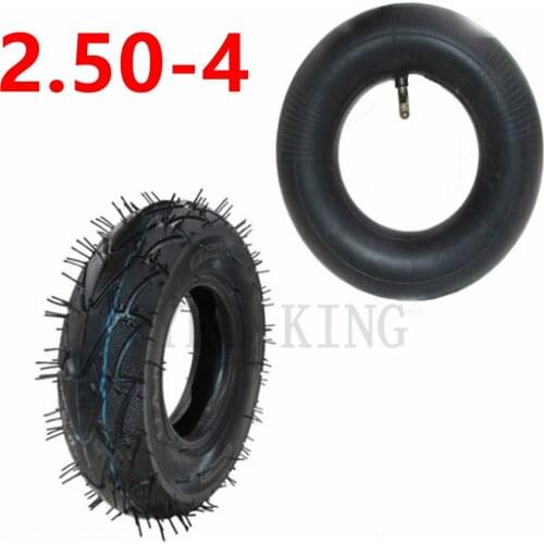 8-inch Pneumatic Tyre Outer Tube 2.50-4 Universal Wheel Rubber Thickened Outer Tire Inner Tube Trolley Tiger Car Accessory