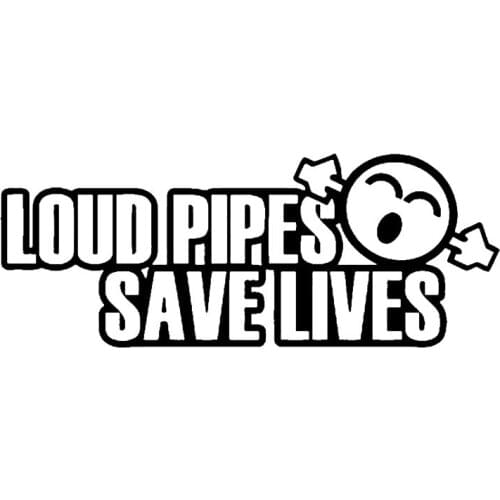 Funny LOUD PIPES SAVE LIVES Styling Car Sticker Automobiles Motorcycles Exterior Accessories Vinyl Decals for Toyota Honda Lada