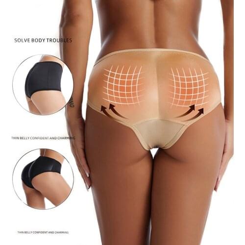 Women Sponge Padded Push Up Panties Body Shaper Butt Lifter Fake Ass Briefs Hip Enhancer Control Panties Slimming Underwear