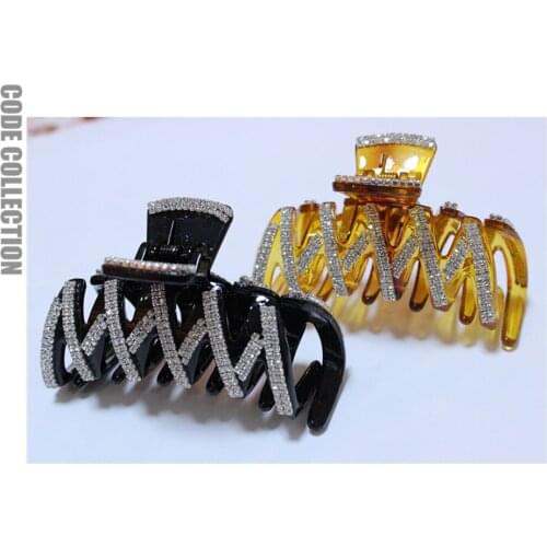 2021 Geometry Crystal Hair Claw Clips For Women Simple Hairpins Barrette Rhinestone Hair Headdress Accessories