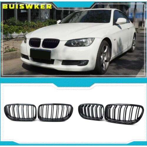 1 Pair Gloss/Matte Black M-Color Kidney Front Grille Auto Racing Grille for BMW E90 E91 LCI 325i 328i 335i 2009 2010 2011