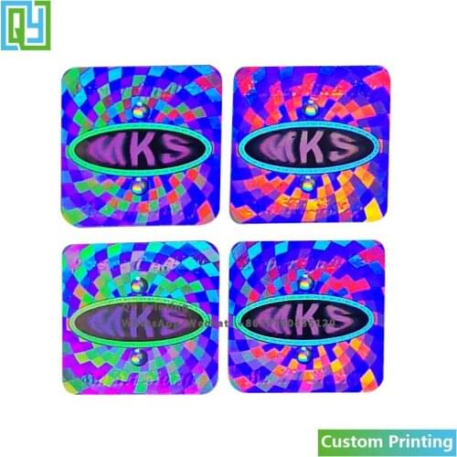 10000pcs 15x15mm Free Shipping Custom Printed Anti-counterfeiting Label Alarm Sticker VOID Open Silver Hologram 3D Foil Stickers