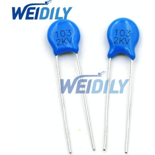 100PCS/LOT 2KV 103 10NF High Voltage Ceramic Capacitors DIP Capacitance 2000V 10nf