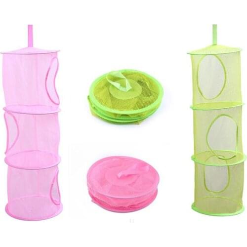 200pcs/lot Mesh Hanging Bag Storage Organizer Multilayer Hanging Bag Clothes-drying Basket Mesh Net Breathable Hanging Bag