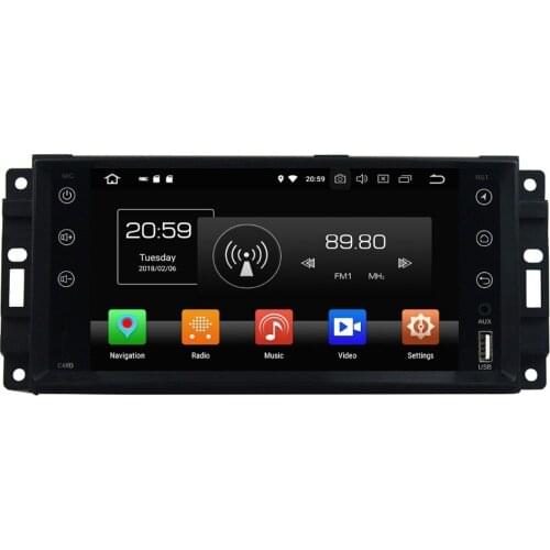 4GB+32GB Octa Core Android 8.0 Car Radio DVD GPS Player for Jeep Grand Cherokee Compass Wrangler Journey Chrysler Sebring 300C
