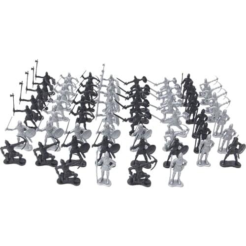 60 Pieces / Set Medieval Knights Warriors Childrens Toys Soldiers Figures