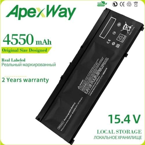 Apexway 4550mAh SR04XL Laptop Battery for HP HSTNN-DB7W HSTNN-IB7Z TPN-C133 TPN-C134 TPN-Q193 TPN-Q211 15-cb 15-ce 15-dc 15-cx