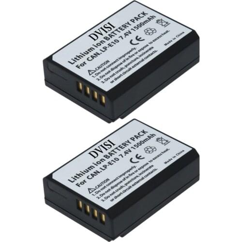 2Pc/lot LP-E10 LP E10 LPE10 Rechargeable Battery for Canon EOS Rebel T3 T5 T6 Kiss X50 Kiss X70 EOS 1100D EOS 1200D EOS 1300D