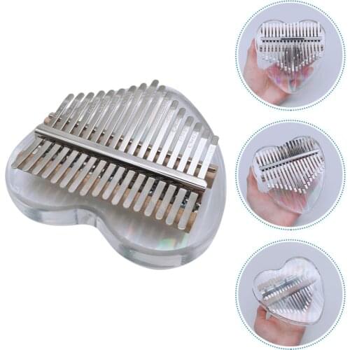 1 Set Acrylic Kalimba Piano 17 Keys Thumb Piano Mini Kalimba Musical Instrument