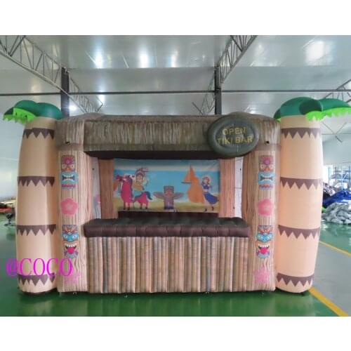 Free air shipping to door,4x3m inflatable bar, newest design inflatable beach bar,good quality tiki bar party tent