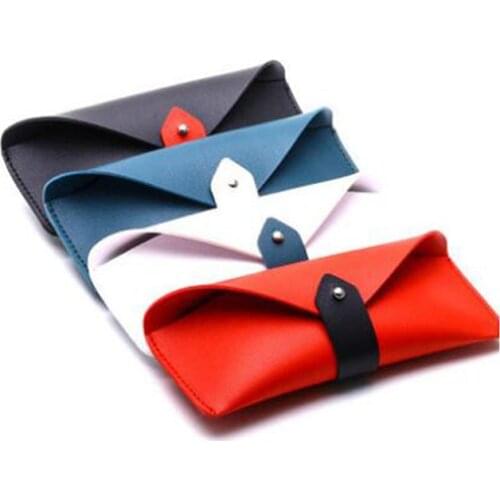 PU Leather Glasses Case Cover Sunglasses Reading Glasses Holder Box Eyeglasses Soft Storage Box Light PU Sunglasses Pouch Bag