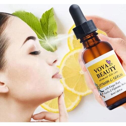 Vitamin C Effective Whitening Face Serum Freckle Removal Brighten Shrink Pores Melanin Freckle Anti-aging Skin Remove 30ml E5J7