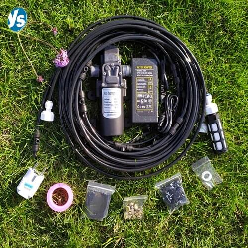 Electric Fog Sprayer Garden Cooling Humidification Machine Misting Patio Mist System with Micro Pump Dust Removal