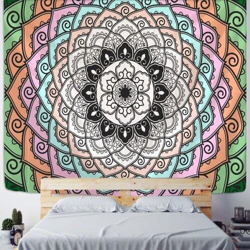 Mandala Boho Tapestry Large Wall Hanging Polyester Hippie Tapestries Bohemian Tapestry Yoga Mat Carpet College Dorm Decoration