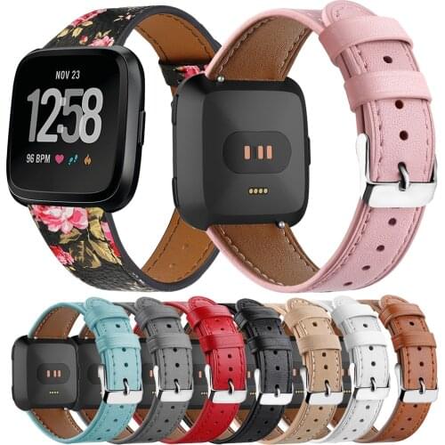 Leather Bracelet Strap For Fitbit Versa Versa Lite Band Loop Genuine Leather Smart Watch Strap Replacement For Fitbit Versa 2