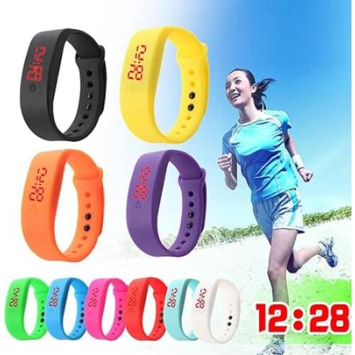 HOT SALES！！！New Arrival Women Men Silicone Band Strap Digital LED Display Bracelet Wrist Sports Watch Wholesale Dropshipping