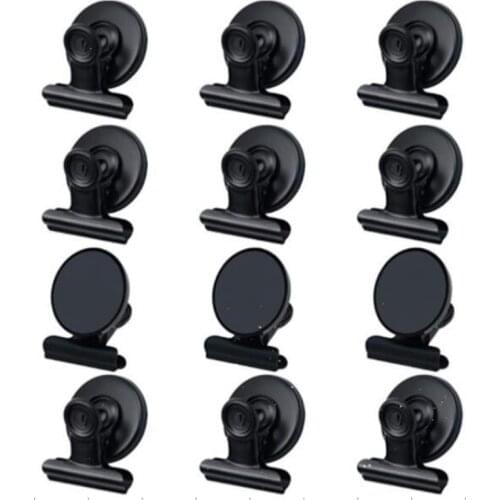 EAS-12Pack Fridge Magnets Refrigerator Magnets Magnetic Clips Heavy Duty Detailed List Display Paper Fasteners on Home