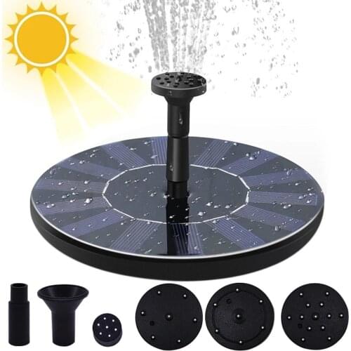 Mini Solar Water Fountain Pool Pond Waterfall Fountain Garden Decoration Outdoor Bird Bath Solar Powered Fountain Floating Water