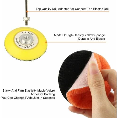Tail Lights Headlights Polishing Kit Scouring Pad 3Inch Auto Directional Lights Fog Lights