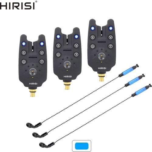 Rubber Finished Carp fishing bite alarm swinger sets 3pcs fishing alarms with 3pcs fishing swingers Blue color