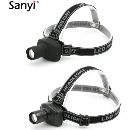 Super Bright Mini LED Zoomable Headlamp 3 Modes Energy Saving Outdoor Sports Camping Fishing Head Lamp Flashlights AAA 2 Types
