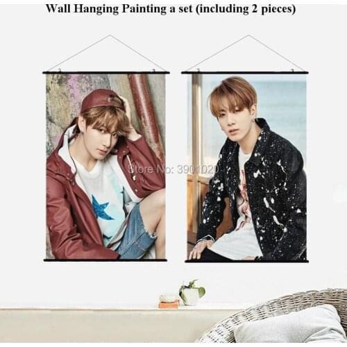 Kpop Jungkook girl Hanging Wall Scroll Painting 40cmx60cm suga wall picture Poster home decor painting