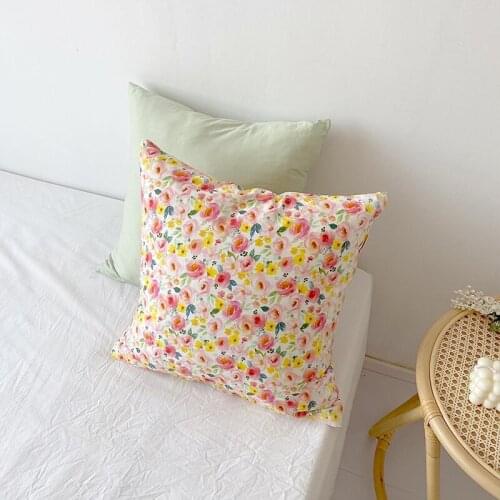 Cushion pillow case decoration living room bedroom sofa pillow cover home bedding 100% cotton printed pillow case