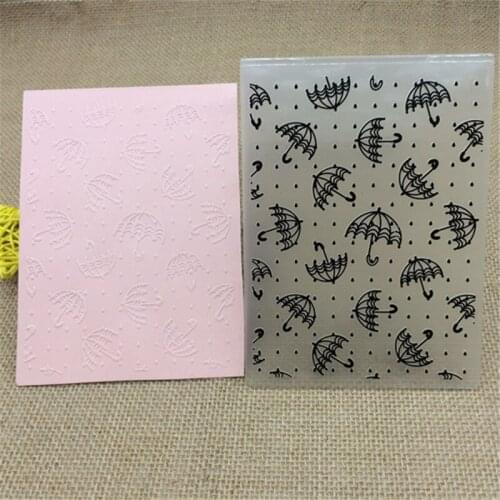 Umbrella Plastic Embossing Folder For Scrapbook DIY Album Card Tool Plastic Template