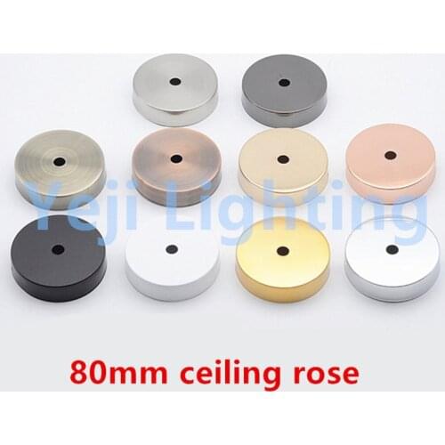 80mm diameter ceiling rose ceiling canopy for chandeliers led pendant lights wall lamps lamp bases iron ceiling round plate DIY
