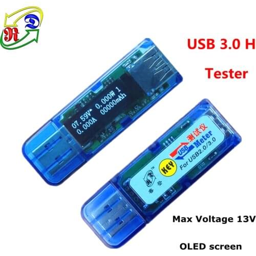 RD USB 3.0 H white 4 bit OLED detector USB voltmeter ammeter power capacity voltage current tester meter power bank battery