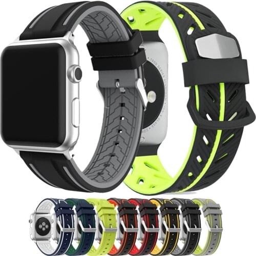 Sports Silicone band for apple watch strap 6 5 4 3 42mm 38mm smart watch men women Bracelet For iWatch Series 5 4 40mm 44mm