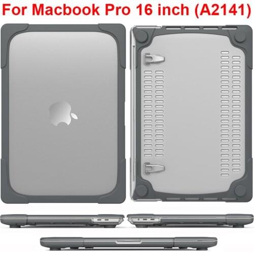 Anti-crack protective case for Macbook Pro 16 inch A2141 shock proof cover stand holder