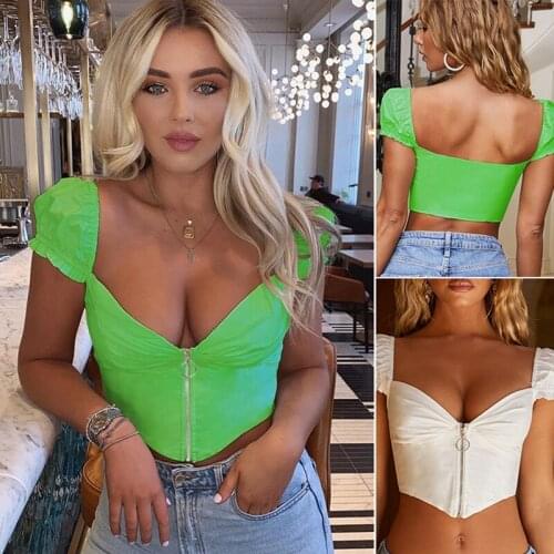 Womens Solid Color Tops Feminine Zip Cardigan Vest