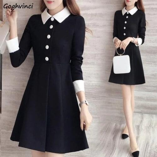 Women Dress Patchwork Wrist Plus Size 5XL Fashion Korean Style Office Lady Leisure Streetwear Slim Simple Turn-down Collar New