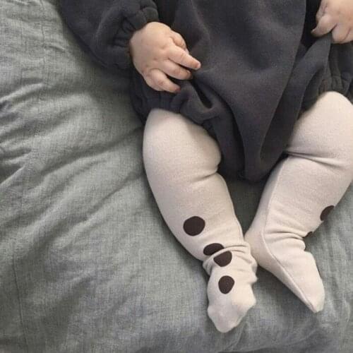 Winter Baby Girls Tights Pants Infant Pants Fleece Warm Baby Girl Long Trousers Lovely Dot Baby Leggings RT303