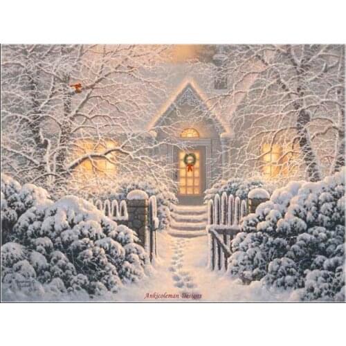 Winter Wonderland - Counted Cross Stitch Kits - DIY Handmade Needlework for Embroidery 14 ct Cross Stitch Sets DMC Color