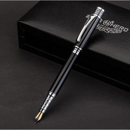 HERO fountain Pen 766 Gold clip Iridium Gold Pen students practicing words for Business Gift Pen