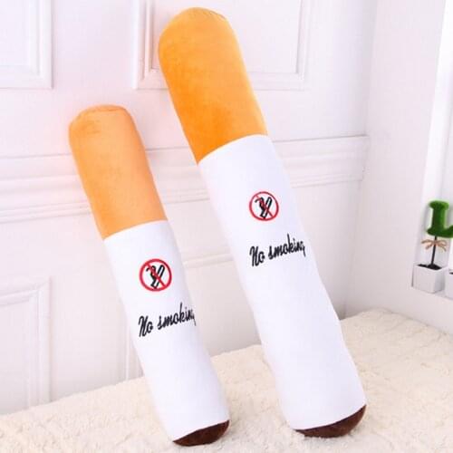 1pcs 80cm creative Cigarette Long plush pillow no Smoking cylindrical sleeping toy cushion Boyfriend birthday gift