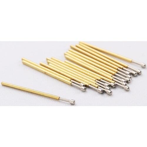 100/Pack Metal Probe Fittings P50-D2 Probe Nickel-Plated Long 16.55mm Electronic Detection Test Probe ElectronMetal Tools