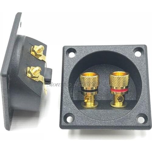 2 Way Speaker Box Terminal Binding Post Cup DIY Home Car Stereo Screw Cup Connectors Subwoofer Plugs Dropship