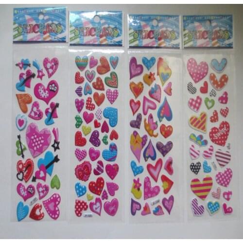 3pcs/lot 3D Puffy Bubble Stickers love Foam Reward stickers Party Favors for Kids Cute DIY Craft Scrapbook Stickers