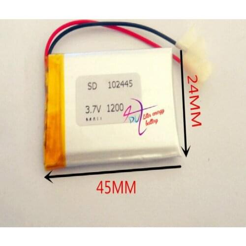 Best battery brand Size 102445 3.7V 1200mah tablet battery with Protection Board For GPS Bluetooth Digital Products Fre