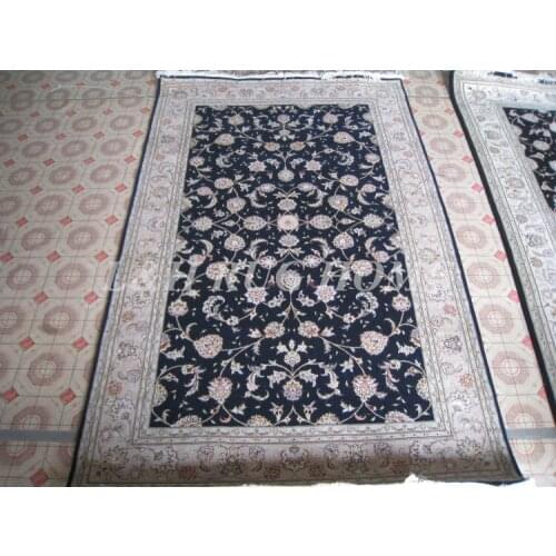 Free shipping 5'X8'160 Line Hand-knotted Wool and silk Oriental Persian carpet handmade Persian carpet