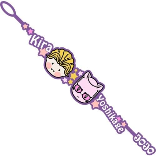 NEW Anime JoJos Bizarre Adventure Kira Yoshikage Kujo Jotaro Cosplay Embroidery Bracelet Wristband Jewelry Birthday Gift