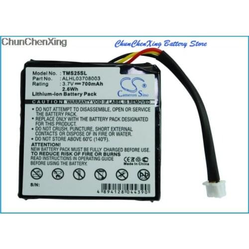 Cameron Sino 700mAh Battery ALHL03708003 for TomTom 4EN42, 4EN52, 4EV42, 4EV52, Star 20, Star 25, please check the connector