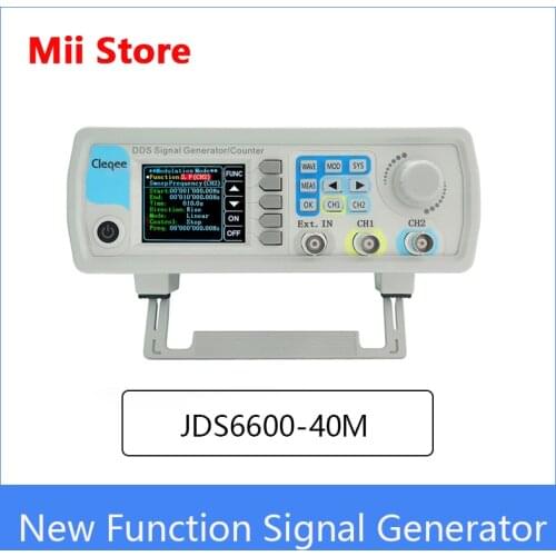 New Cleqee JDS6600-40M 40MHZ LCD Display Digital Control Dual-channel DDS Function frequency meter Wareform Signal Generator
