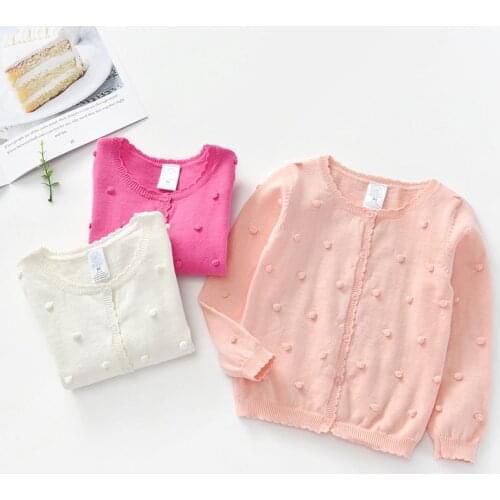 Infant Kids Girls Cardigan Coat Baby Kids Girls Cardigan Coat Spring Autumn Cute Girls Long Sleeve Knitted Cardigan Coat