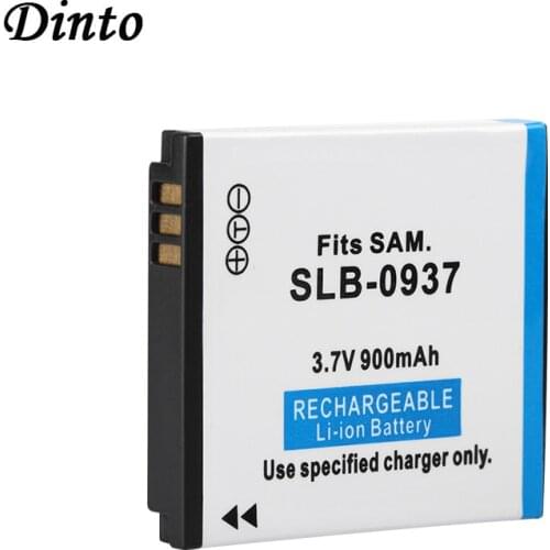 Dinto 1pc 900mAh SLB-0937 SLB0937 SLB 0937 Rechargeable Digital Camera Battery Pack for Samsung CL5 i8 PL10 L730 L830 NV4