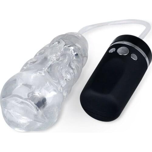 Electric Mastubation Cup Man Blowjob Aircraft Cup Charged Vibrating Mouth Masturbator Male Oral Sex Toys Penis Massage Exerciser