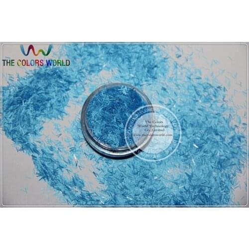 BN-5 Strip short bar shape solvent resistant Neon Blue color Glitter for Nail Art and DIY supplies1pack=50g